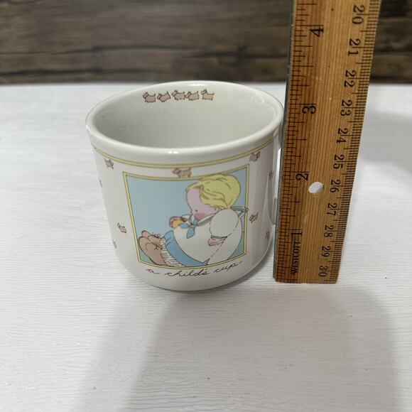 Vintage Michel & Company Ceramic A Childs Cup Mug Baby Boy Puppy Dog Keepsake - Picture 6 of 7